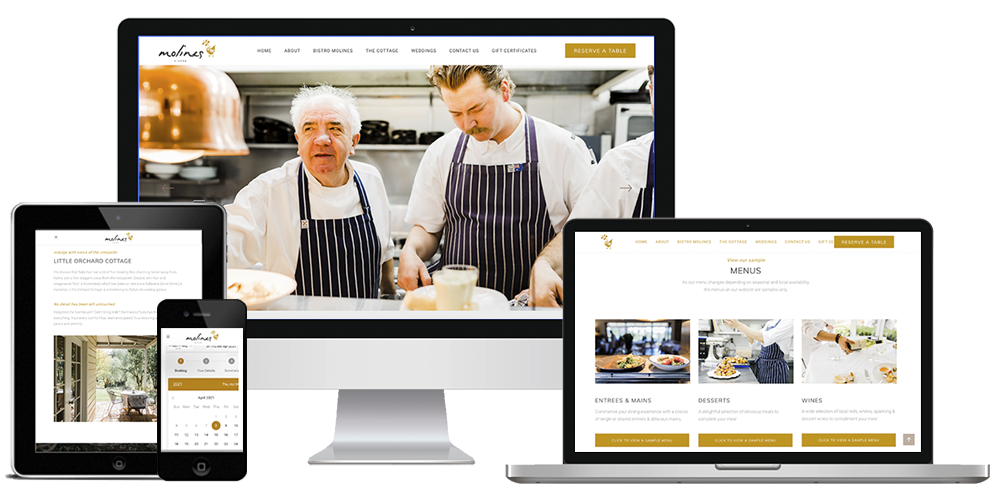 Bistro Molines responsive website