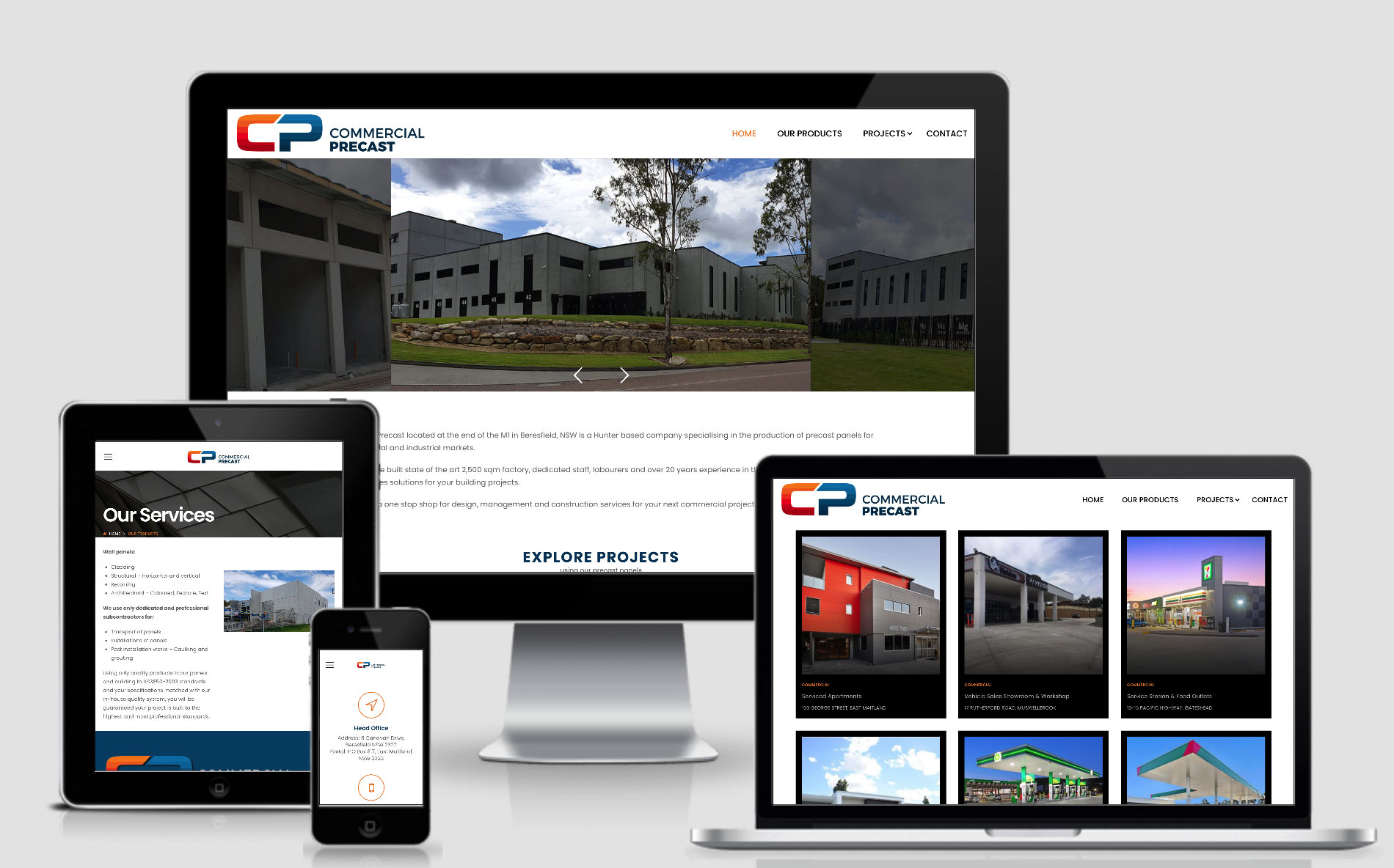 Commercial Precast website design