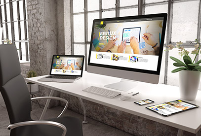 industrial office mockup ux design website